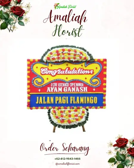 Sewa Papan Bunga Air Manis